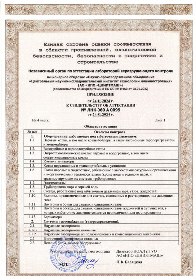 Свидетельство ЛНК-060 А-0099